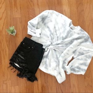 NEW Gray Spiral Tie dye sweatshirt S-5X Tops